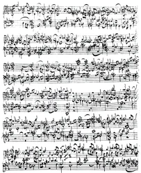 Partitura musicale di Johann Sebastian Bach (1685-1750)